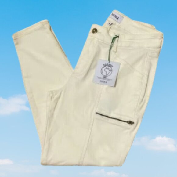 pistola Pants - PISTOLA Women's Eco Edit Cropped Pants w Zipper Accents Size 29x26